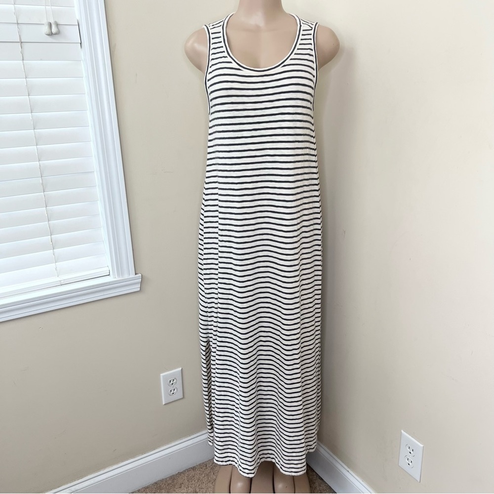 Lou & Grey Cream and Black Striped Maxi Dress